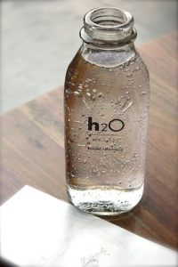 Water in a bottle-