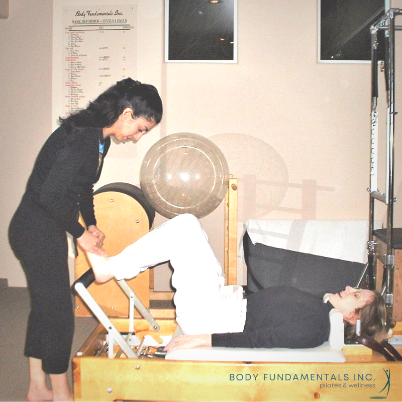 Carla on reformer-BFI carla keegan Super-Focused Pilates Enthusiast